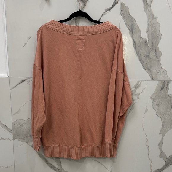 Aerie Cat Mask Crewneck Sweater - Ew People | Peach and Black - Picture 6 of 6